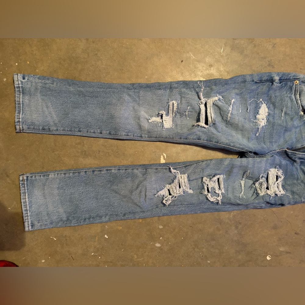 aeropostale ripped athletic wear skinny jeans - Picture 2 of 2